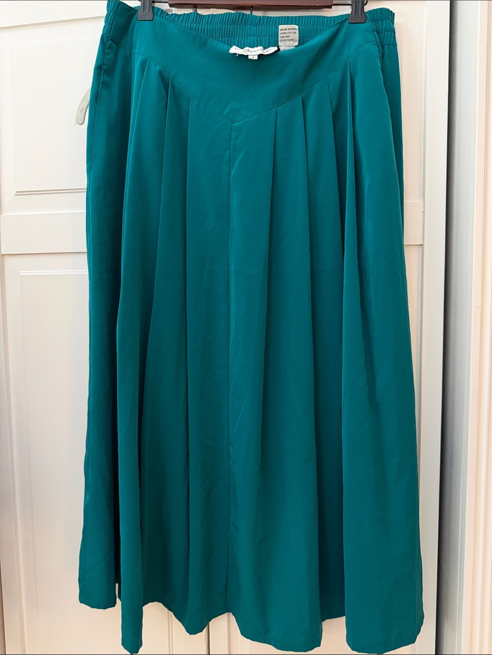 Teal A-Line Pleated Maxi Skirt - Breckenridge